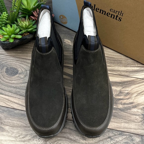 NIB Earth Elements 10.5M Skill Chukka Snow Winter Lug Sole Boots Suede Charcoal - Picture 2 of 11